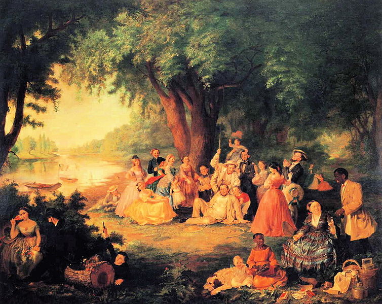 Artist and Her Family on a Fourth of July Picnic